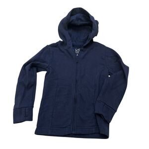 Girl's Navy Blue Zipper Hoodie sz 6 full zip hoodie